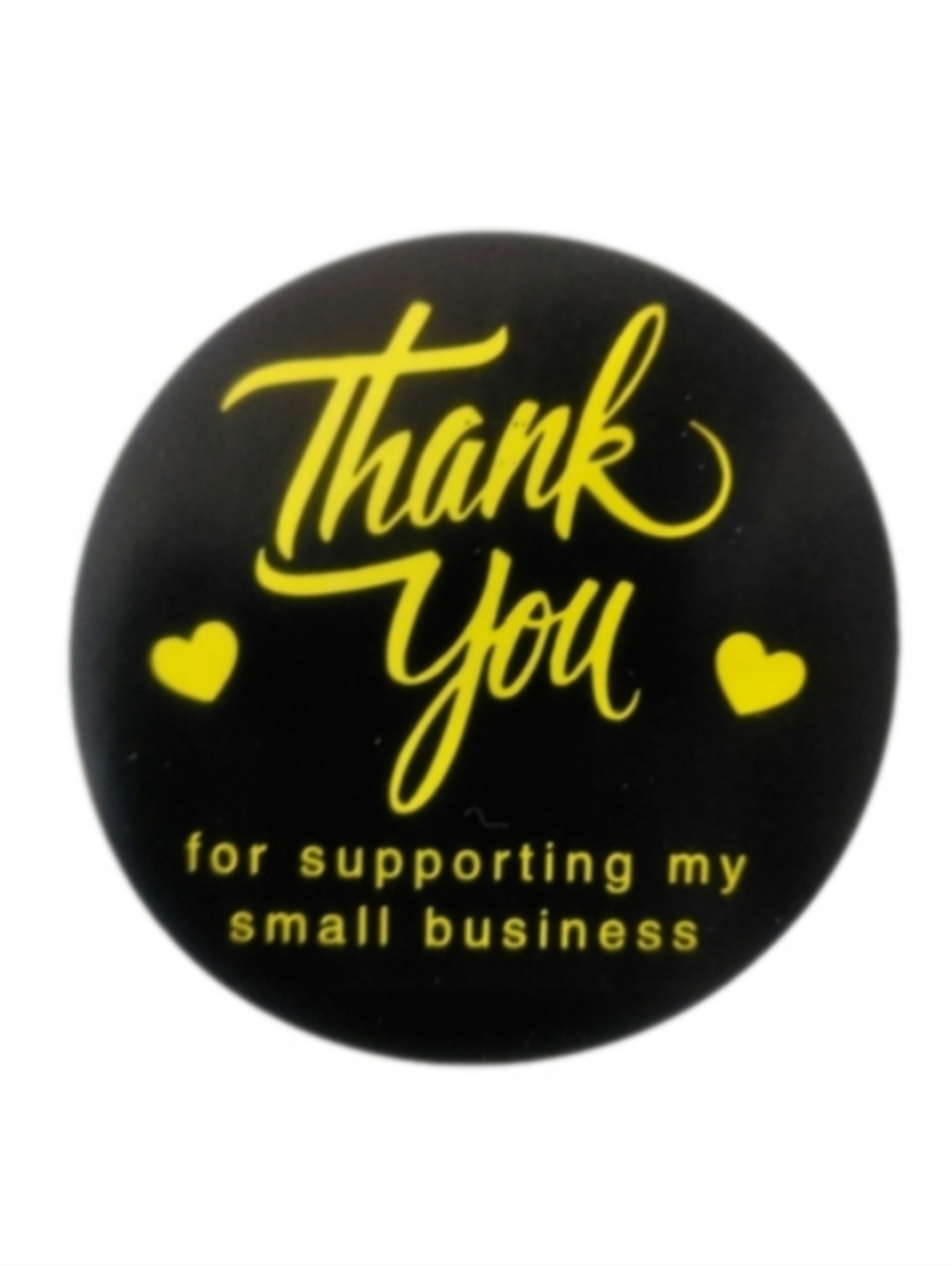 THANK YOU STICKERS 500ct.-1.5" Thank You Variety Packaging Round Black Stickers